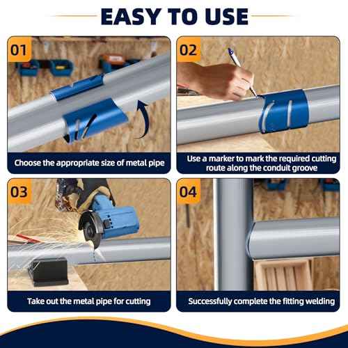 Pro Pipe Cutting Guide Kit, Metal Pipes Saddle Template for Angle Cuts, Magnetic Pipe Coping/Notching Tool Includes Sizes:1-7/8", 2-3/8", 2-7/8", Precision Cuts at 22.5¡Æ, 45¡Æ, 90¡Æ-3 PCS
