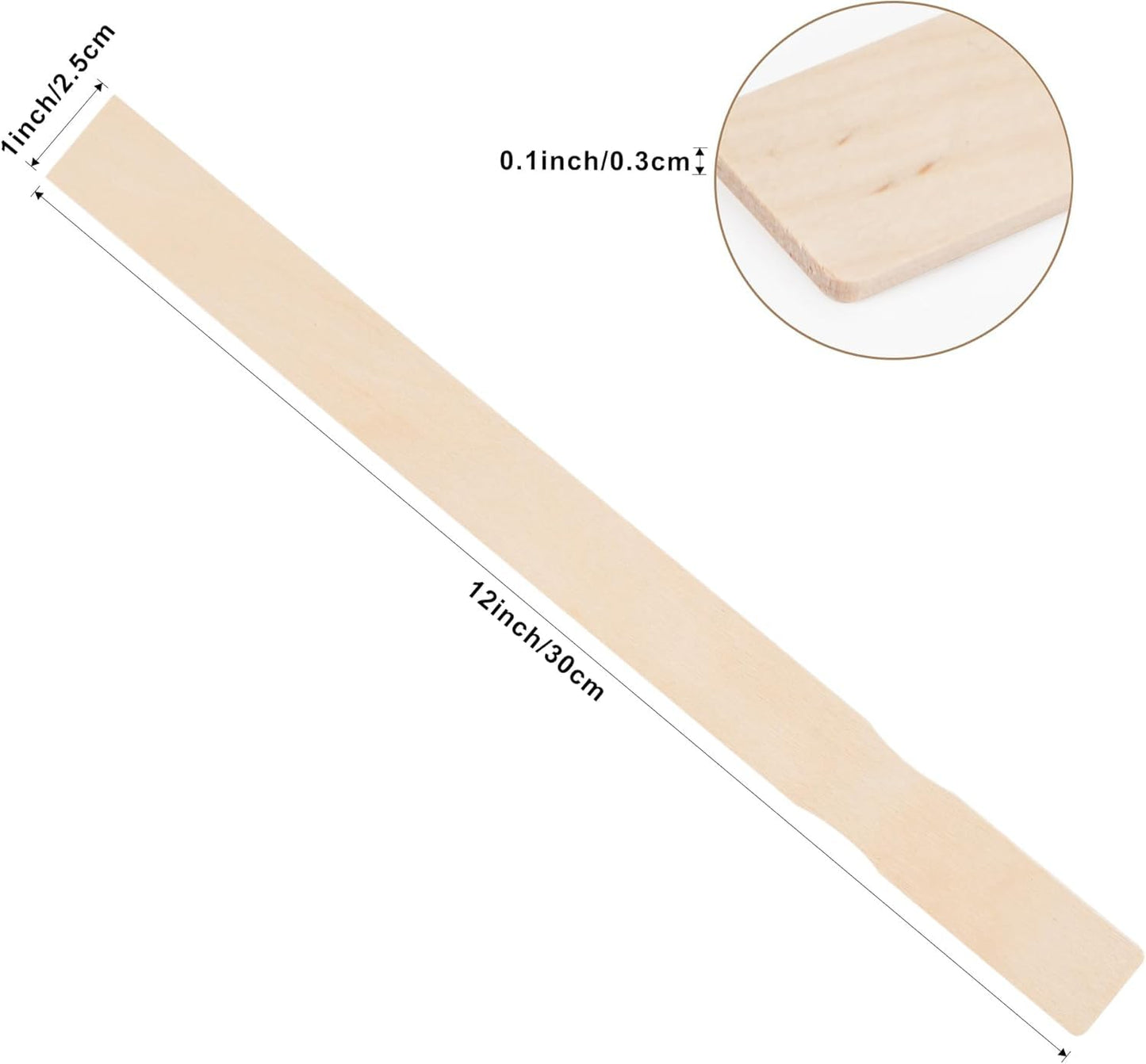 120 Pieces Paint Stir Sticks, 12 Inch Long Wooden Paint Stirrers for Mixing Paint, Paint Sticks for Library Markers or Garden Plant Labels, Mixing Sticks for DIY Craft Sticks