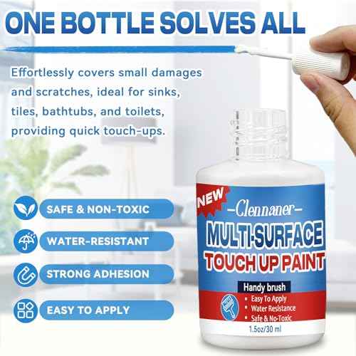White Touch Up Paint, Multi-Surface Touch Up Paint Pen for Chips and Scratches, White Paint for Walls, for Wall Enamel Furniture Appliance Porcelain Cabinet Bath (Semi-Gloss)