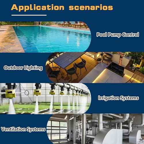T104M Electromechanical Timer Switch Versatile Scheduling Manual Override,1-12 Cycles Per Day