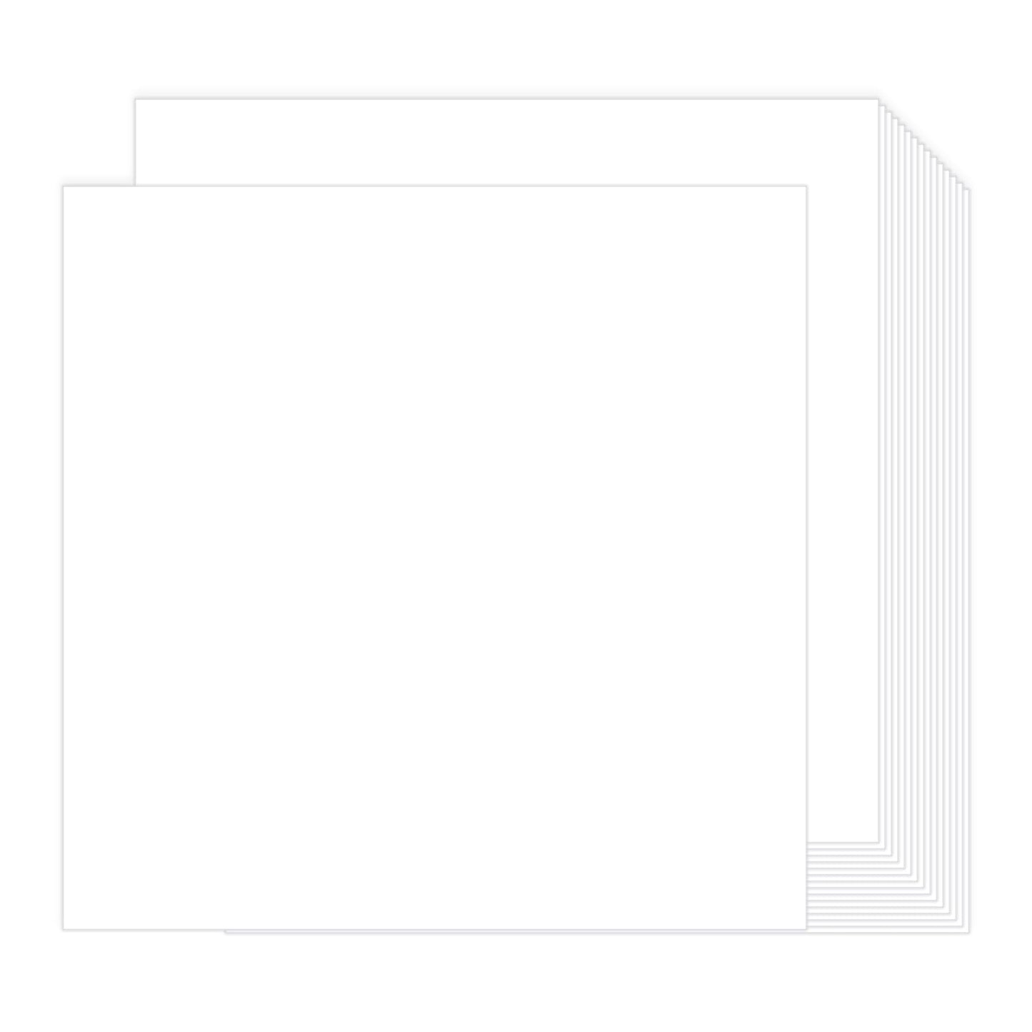 White Cardstock 12x12-100 Sheets Cardstock Paper, Goefun 80lb White Card Stock Paper for Card Making, Cricut, Crafting, Scrapbook, Photo Albums