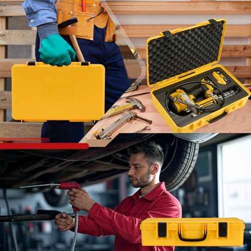Hard Shell Case for Dewalt DCGG571M1/ DCGG571B 20V Max Grease Gun kit | High-Density Protective Foam | Portable Organizer Travel Carrying Storage Bag for Batteries Accessories with Handle | CASE ONLY