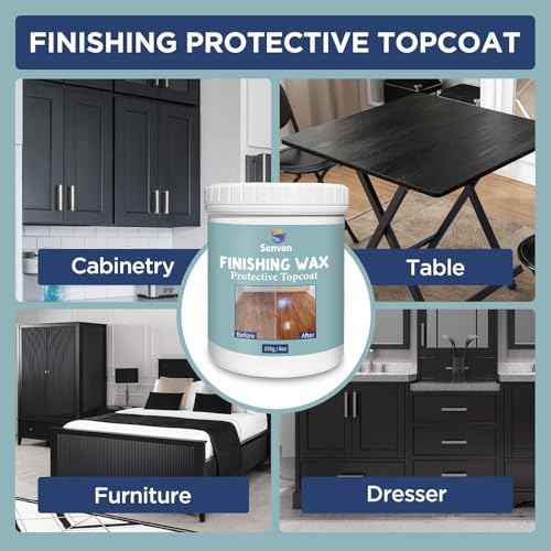 Wood Finishing Wax Liquid Wood Polish & Primer 2-in-1, Black Paint Protective Restore a Finish for Wood Furniture Polish Chalk Paint 9 Oz No Sanding Needed Odor-Free Waterbased