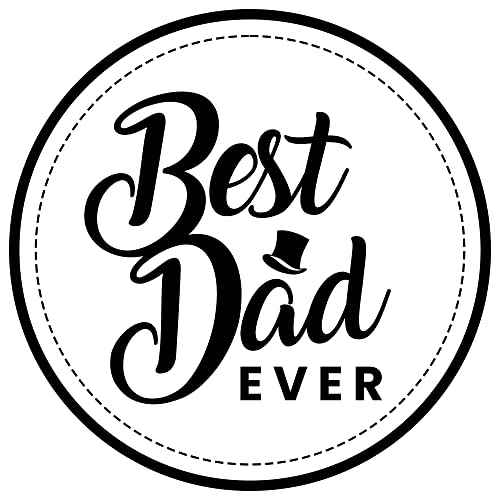 Mobiusea Creation Fathers Day Stickers | 90-Pack for Fathers Day Card | 1.4 inch | Happy Fathers Day Stickers | Black and White Best Dad Ever Labels