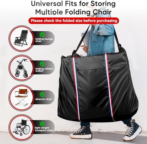 Rollator Travel Bag - Waterproof Wheelchair Bag for Folding Walker, Compact Wheelchair Transport Chair Portable Carry Case Cover for Car & Airplane TSA Traveling (44" Lx12 Wx30 H)
