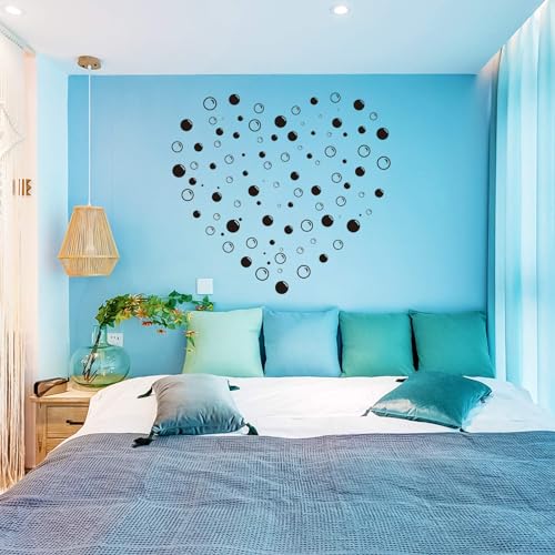 Lnrkai Bubble Wall Decals - 100Pcs Vinyl Stickers with Quotes for Bathroom, Bedroom & Living Room Decor