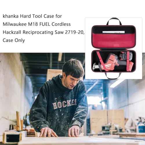 khanka Hard Tool Case Replacement for Milwaukee M18 FUEL Cordless Hackzall Reciprocating Saw 2719-20, Case Only