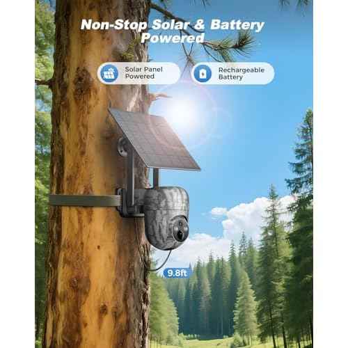 Xega 4G Cellular Solar Powered Wildlife Camera with SIM Card, 2K Trail Camera Outdoor, No WiFi Game Cam with Remote Access Night Vision Live Streaming Motion Detection, Only Support The Built-in SIM