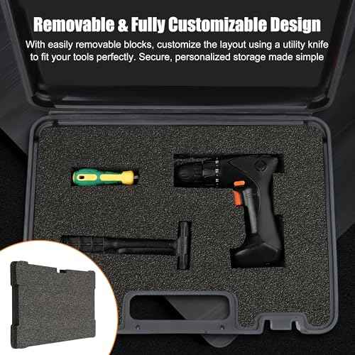 NBPLUS 48-22-8451 Foam Inserts for Milwaukee Packout Drawer Tool Boxes, Compatible with 48-22-8424, Customizable & Abrasion Resistant Black Foam Liners? 2 Pack