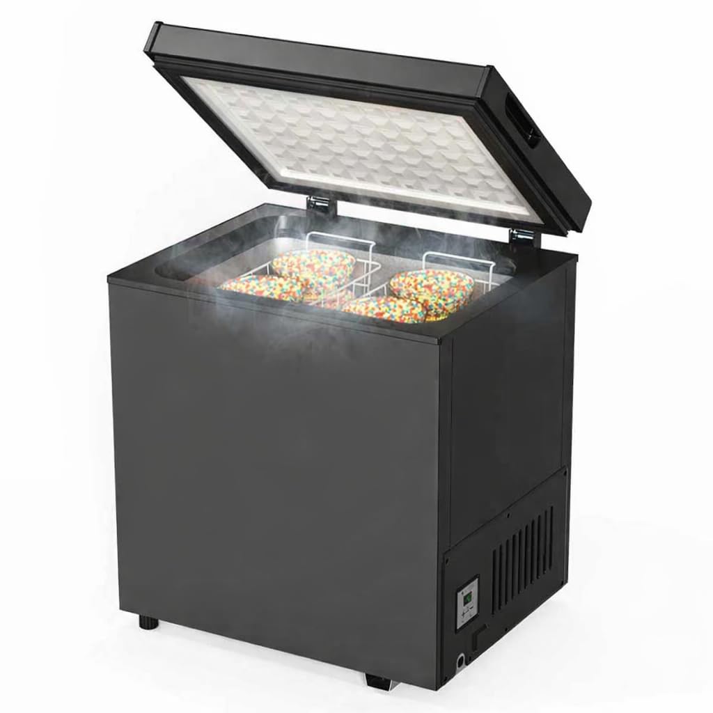 Northair Chest Freezer Low temperature quick freeze 14℉ to -40℉ Compact Freezer - 2 Removable Baskets (Black, 1.8 Cubic Feet)