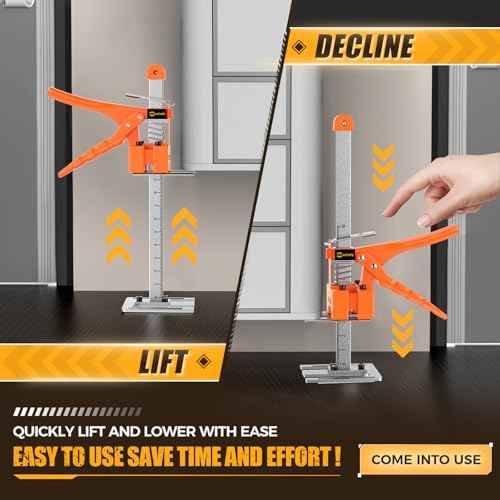 Labor Saving Arm Jack Handle 2 Pack,15 in Construction Jack, Wall Tile Locator, Multi-Function Height Adjustment Lifting Device, Door Panel Lifting Cabinet,Raised 10 in,Load 400LBS