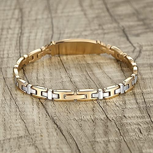 Fashion Lady Stainless steel Medical Alert id Bracelets with Free Engraving