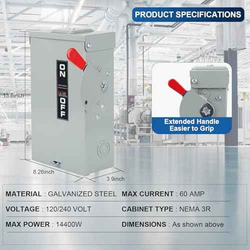 3P 60Amp 240V 3 Wire Heavy Duty Safety Switches£¬Ac Disconnect Switches Box£¬Quick Disconnect Safety Switch