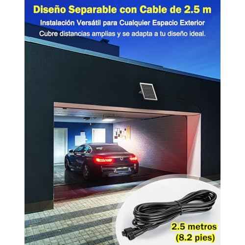 Engrepo Solar Lights Outdoor 3000LM Auto On/Off Dusk to Dawn Light with 10000mAh, IP65 Waterproof Outside Solar Powered Security Flood Light with Remote Control for Wall Porch Shed Barn
