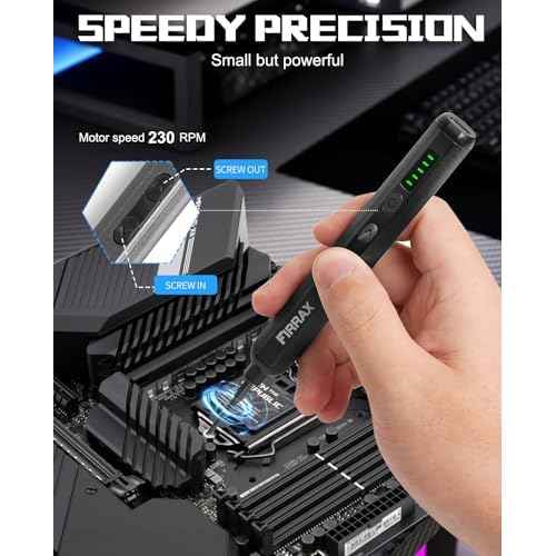 Mini Electric Screwdriver Set, FIRRAX 76-in-1 Small Electric Precision Screwdriver Cordless with 5 Torque Settings, 64 Bits, LED Lights, Power Screwdriver Repair Tool Kit for PC Phone Camera