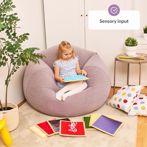 Sensory Wall Panel for Kids | Textured Tiles Sensory | Sensory Wall for Play & Learning | Sensory Mats for Toddlers & Classrooms | Interactive Texture Panels | Sensory Wall 8 Pack