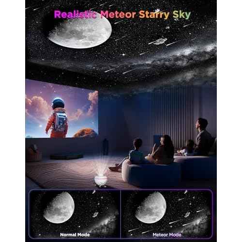 Galaxy Projector, 13 in 1 HD Planetarium Galaxy Star Projector for Bedroom, Star Projector Galaxy Light with Timer, Meteor & RGB Lighting Effects, Galaxy Light Projector for Kids, Adults