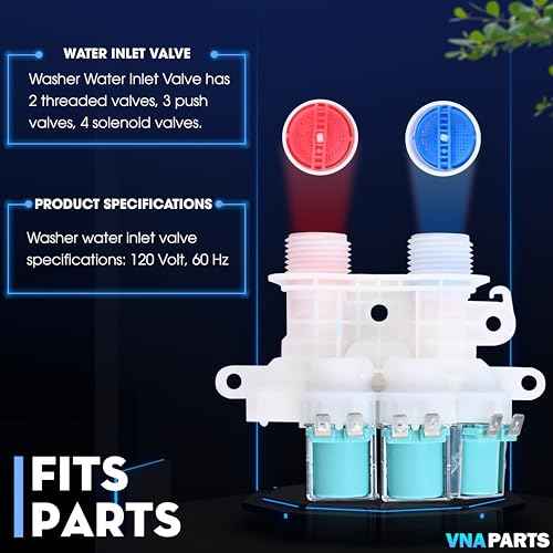 For Whirlpool Cabrio WTW7000DW0 WTW7300DW1 WTW8040DW0 WTW7040DW1 WTW8040DW4 WTW7300DW0 WTW7040DW0 WTW8040DW2 WTW6120HW0 WTW7120HW0 WTW7000DW3 WTW8000DW0 WTW8000DW Replaces Washer Water Inlet Valve