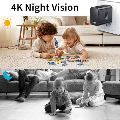 2.4G/5G WiFi Security Camera, 4K Body Camera Charger, Nanny Cam with 160¡Æ Wide Angle, Night Version, Motion Detection, Mini Cameras for Home Security