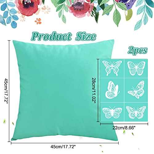 OLYCRAFT 2PCS 8.6x11 Inch Self-Adhesive Silk Screen Printing Stencil Reusable 6 Styles Butterflies Stencils Easter Decorations for Painting on Wood Fabric T-Shirt Bags Wall and Home Decorations