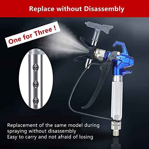 3 in 1 Reversible Spray Tip Nozzles Paint Spray Tips Airless Sprayer Nozzles Airless Sprayer Spraying Machine Parts for Homes Buildings Decks or Fences 515, 517, 521
