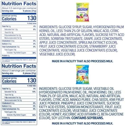 HI-CHEW Variety Mix, Pack of 4 Bags - 17 Flavor Assort Sweet and Sour Chewy Candy, Unique Fun Soft - Immensely Juicy Fruity Candy Flavors - Individually Wrapped for Sharing