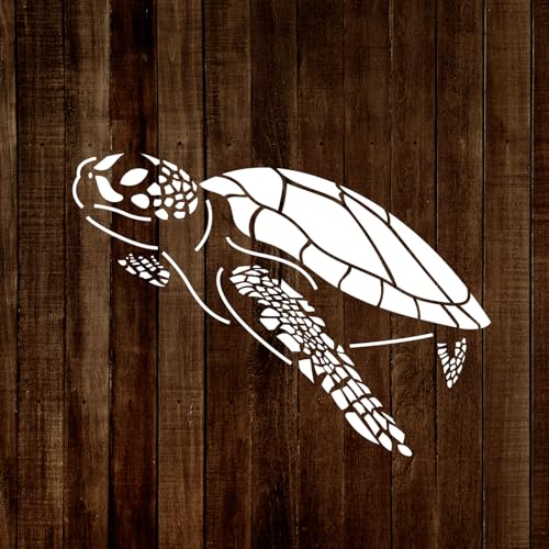 MAGJUCHE Turtle Stencil 6 Inches, Reusable Sea Turtle Stencil for Painting DIY Crafts Decor