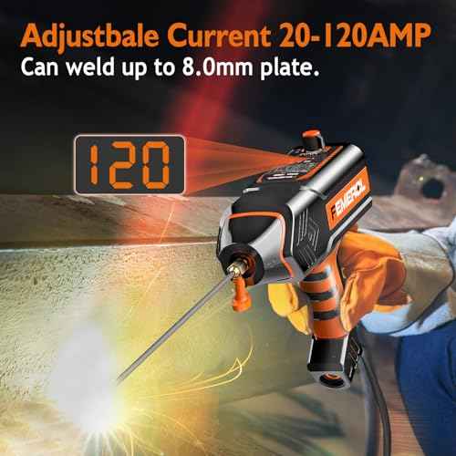 Welding Machine 110V,Handheld Welder, 120A Portable Stick Welder, Hand Held Welder Machine IGBT Inverter Digital Display with Welding Tool Set and Toolbox