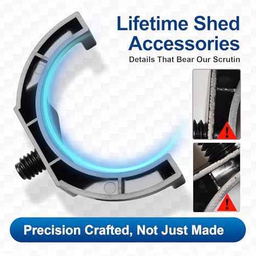 Shed Accessories for Suncast | Heavy Duty ABS Storage Shed Hooks | J&U Shape Tool Hooks Compatible with Craftsman&Suncast Storage Shed