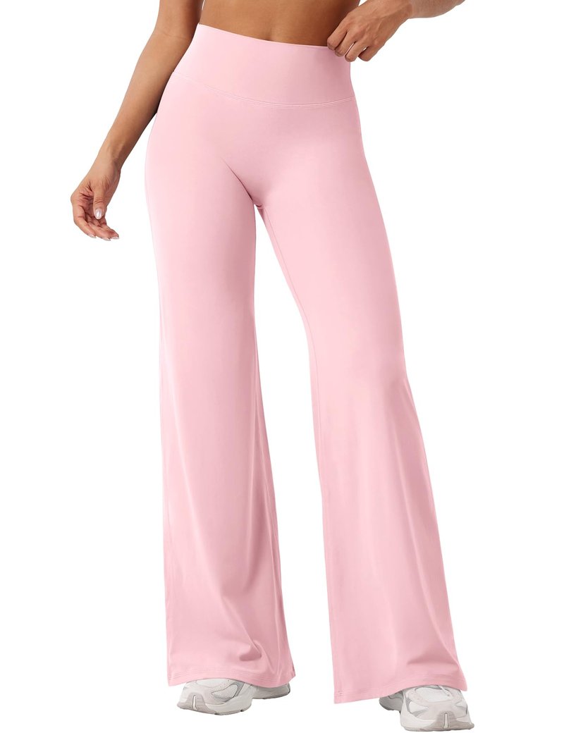 YEOREO Workout Leggings Womens No Front Seam Straight Leggings 31.5" High Waist Buttery Eddiy Gym Yoga Pants Light Pink S
