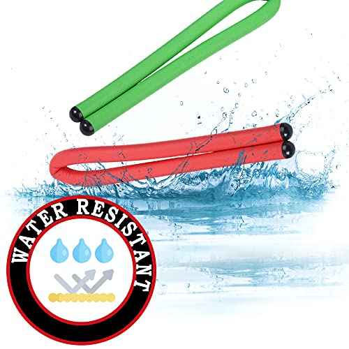 Andalus Twist Rubber Ties, 17-Inch Reusable Twist Ties in Assorted Colors - Holds Up to 110 Pounds (4 Pack)