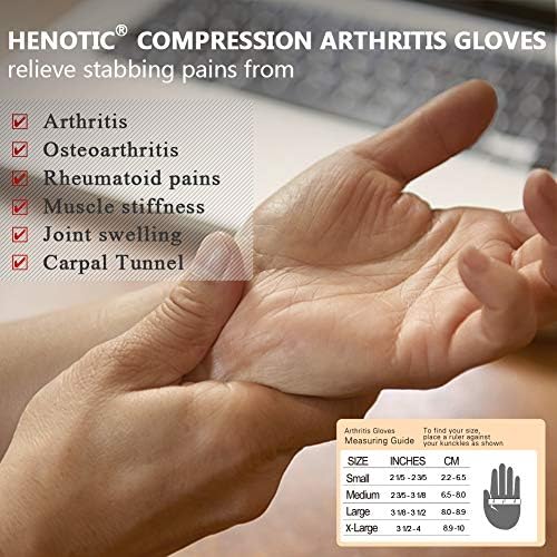 2 Pairs Arthritis Compression Gloves for Women Men, Fingerless Breathable & Moisture Wicking Compression Gloves for Relieving Carpal Tunnel Aches, Rheumatoid Pains, Joint Swell