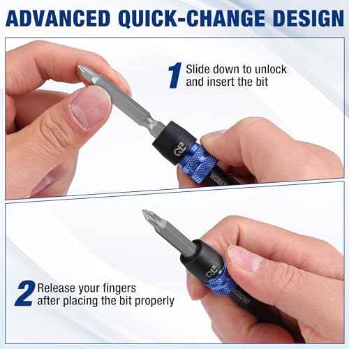 WORKPRO 2-Piece Drill Screwdriver Bit Holder for Impact Driver Bits, 3" Drill Bit Extension, 1/4 Inch Hex Shank Quick Release Extension Adapter, Ideal for Nuts, Drills and Socket Driver Adapters