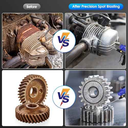 Feekoon Sand Blaster Long Nozzle Compatible with Le Lematec, Sandblasting Nozzle Tip Adapter for Soda and Walnut Blaster, Air Compressor, Abrasive Media Blasting Wand Accessory for Spot Blasting