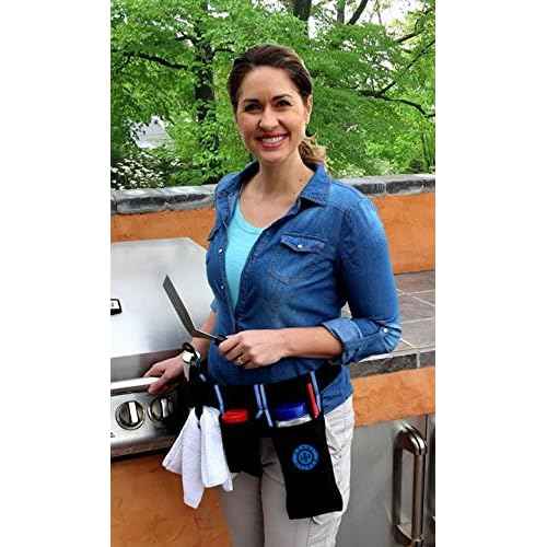 Handy Helper Tool Belt, Organizer, & Carrier for Home, Garden, & RV - Black Piping