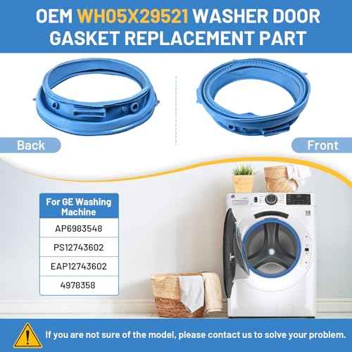 WH05X29521 Washer Door Gasket for GE GFW550SSN0WW GFW550SSN2WW GFW550SSN5WW GFW550SSN1WW GFW550SPR5RS GFW550SPN0DG GFW550SPR4RS GFW550SSN4WW GFW550SSN3WW GFW510SCN0WW GFW510SCV0WW Gasket Seal