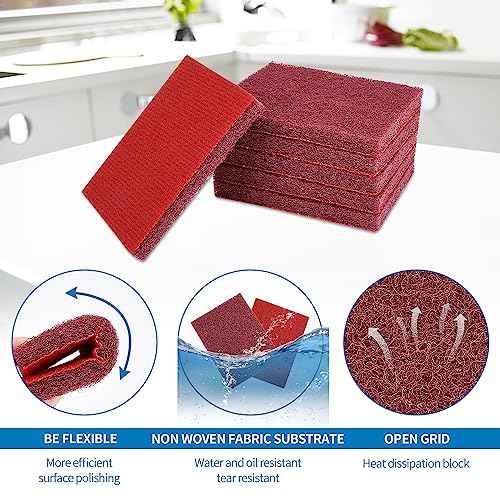 Hand Pads 7447 Industrial Scuff Pad Automotive Reusable Household Abrasive Hand Pads Heavy Duty Scrub Pad Scuffing Scouring Sanding Surface Preparation of Woodworking 4¡¯¡¯x3¡¯¡¯