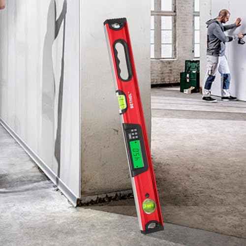 BETHEL Digital Level with LCD Display,24Inch Magnetic Digital Torpedo Level, Vertical & Horizontal Spirit Bubble Measuring Tools for Woodworking Construction Craftsman
