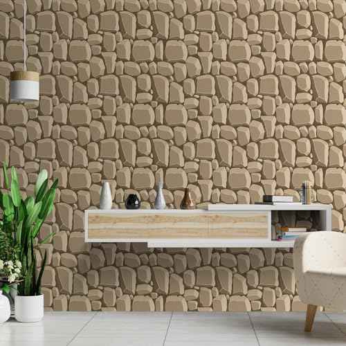 Chuangdi 2 Sheet 4.5 x 9 ft Brick Stone Wall Photography Backdrop Wall Scene Setter Wallpaper Curtains Door Removable Tablecloth Photo Wedding Halloween Party Photo Booth Studio Props Banner