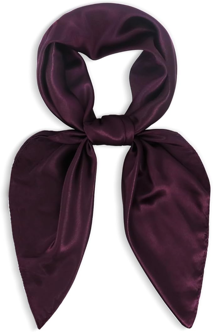 vimate 35" Square Silk Like Head Scarf - Women's Fashion Satin Scarf Bandana for Hair Wrapping at Night.