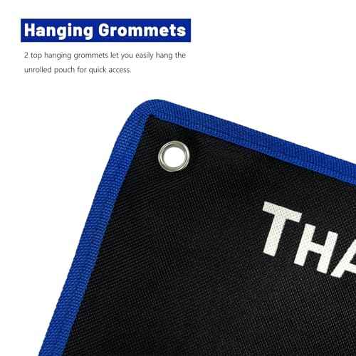 2-Pieces Wrench Roll Up Pouch, Heavy Duty Canvas Tool Wrench Organizer Bag 14pockets Metric+ 13pockets SAE (Only Pouch)