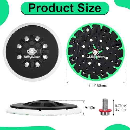 Lounsweer 4 Pack 6 Inch Soft Sanding Pad Compatible with Festool 202458/202459 Sanders 48 Hole Disc Compatible with Festool ETS EQ 150/3 EQ ETS 150/5 Sanders