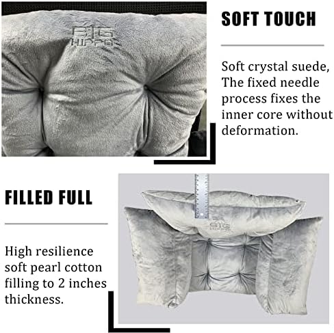 Big Hippo Wheelchair Seat Cushions, Comfortable Wheelchair Cushions for Pressure Relief, Soft Wheelchair Seat Cushions Pain Relief -17 ×17 Inches - Gray