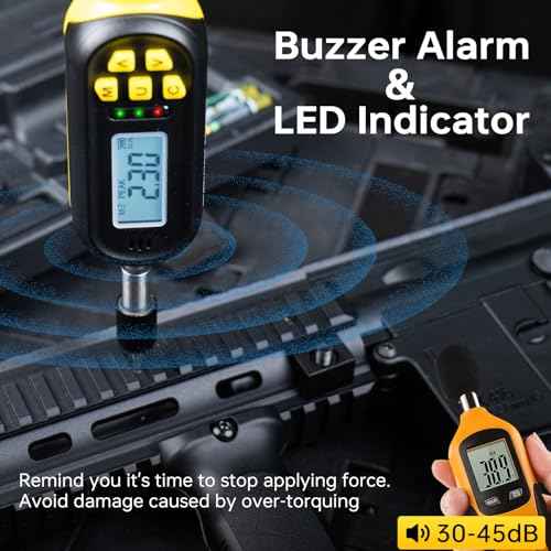 32PCS Digital Torque Screwdriver, 2.66-53.1 in-lbs/0.3-6 Nm, Inch Pound Torque Screwdriver Electrician with Buzzer & LED Indicator, Adjustable Screwdriver Torque Wrench Set with Bits & Sockets