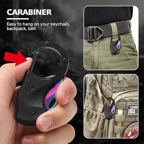 Rainbow Keychain Knife,Cool Folding Knife Box Cutter £¬Small Pocket Knife Gift for Men,Mini EDC Knives for Everyday Carry,Small Gift for Women Men