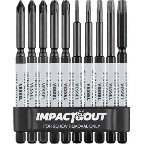 (USA Official) VESSEL Impact & Out Screw Removing Bit assortment
