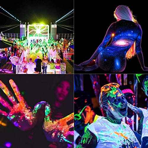 Black Lights HWay 200W LED Black Purple Lights Flood Light with Plug(6ft Cable) for Blacklight Party, Stage Lighting, Aquarium, Body Paint, Fluorescent Poster, Neon Glow in The Dark Night