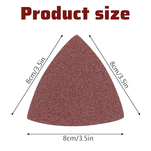 55Pcs Oscillating Tool Sanding Pad Triangle Sanding Pads Set 60/80/100/120/240 Multitool Sandpaper, Grit Fit for Finishing Wood Sanding Plaster