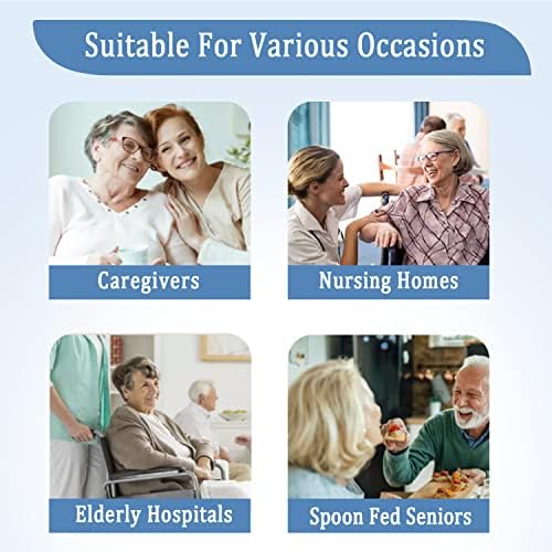 Adult Bibs with Crumb Catcher, Washable and Adjustable Adult Bibs for Women Men Elderly Seniors