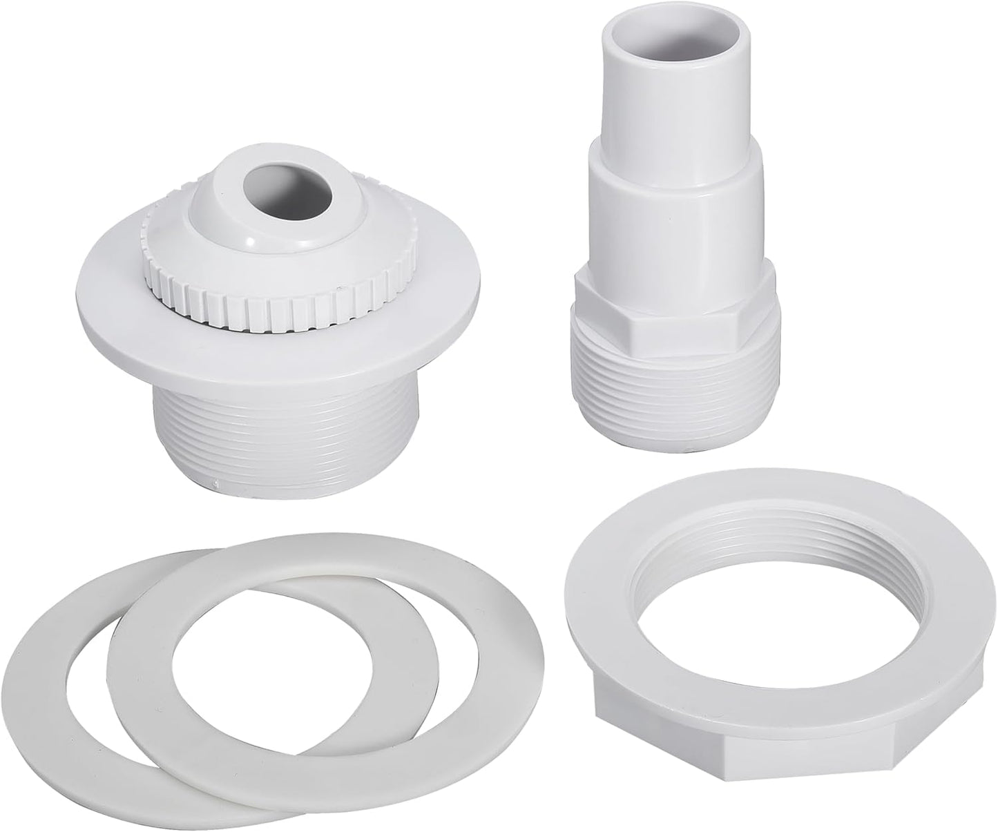 ATIE SP1023 Above Ground Pool Complete Return Outlet Jet Fitting with Gaskets and Adapter for Hayward SP1023 1-1/2-Inch FIP Inlet Return Fitting with Locknut and Gasket (2 Pack)